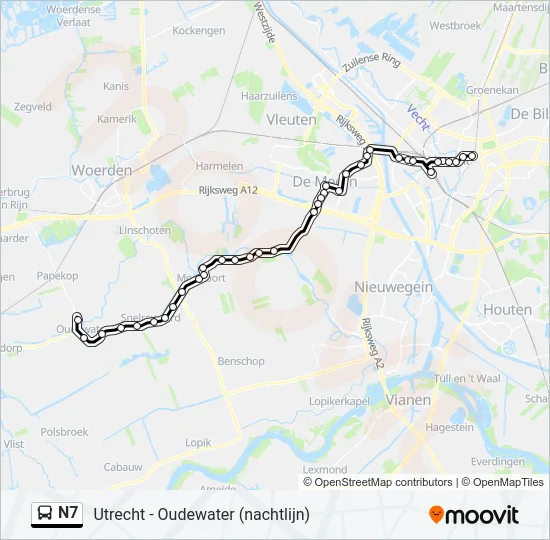 N7 Bus Line Map