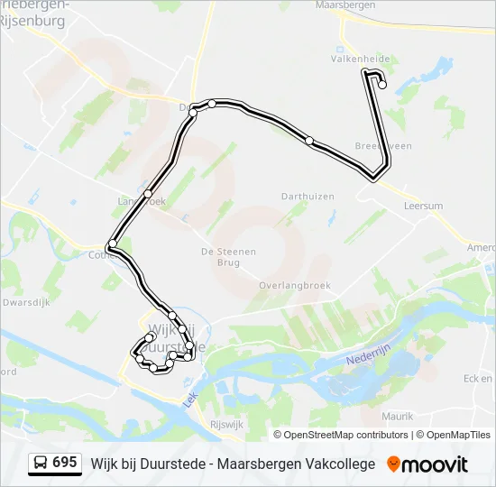 695 Bus Line Map