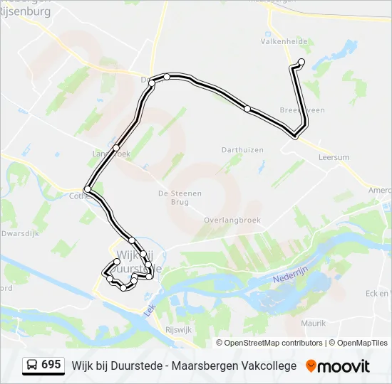 695 Bus Line Map