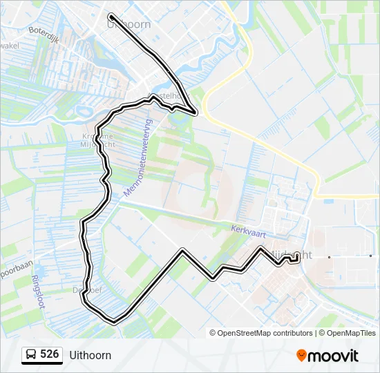Bus 526 lijnkaart
