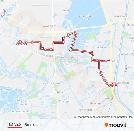 526 Bus Line Map