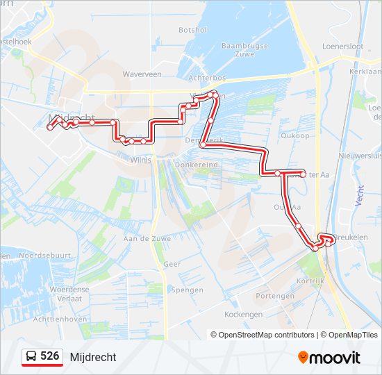 526 Bus Line Map