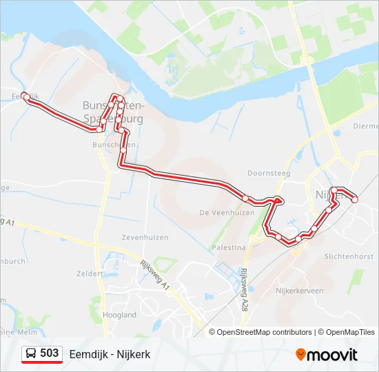 503 Bus Line Map