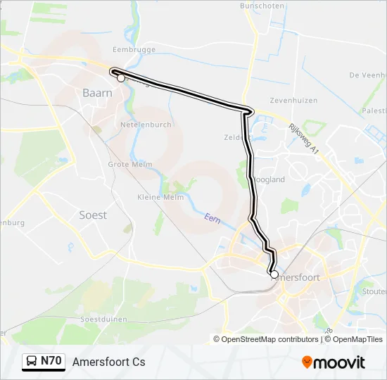 N70 Bus Line Map