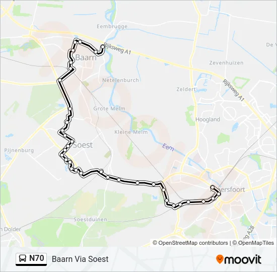 N70 Bus Line Map