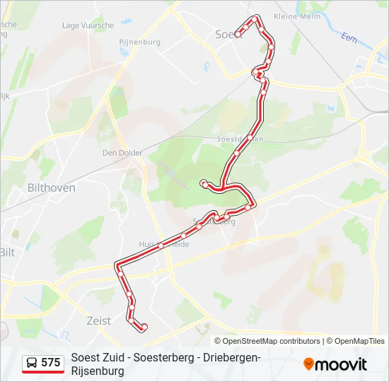 575 Bus Line Map
