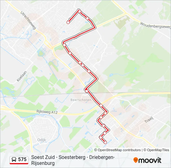 575 Bus Line Map