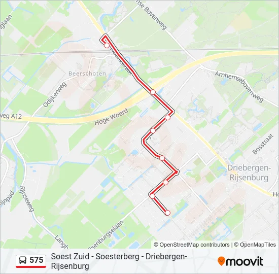 575 Bus Line Map