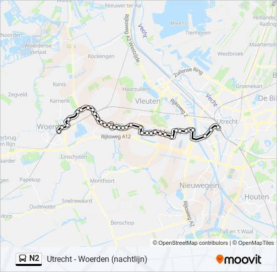 N2 bus Line Map