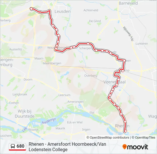 680 Bus Line Map