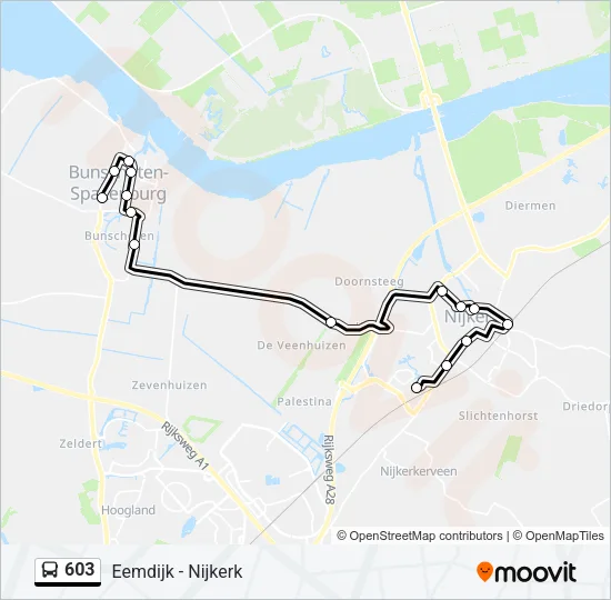 603 Bus Line Map