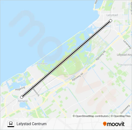 SNELBUS IPV TREIN Bus Line Map
