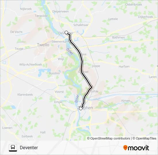 SNELBUS IPV TREIN Bus Line Map