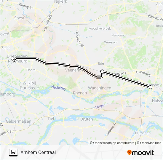 SNELBUS IPV TREIN Bus Line Map