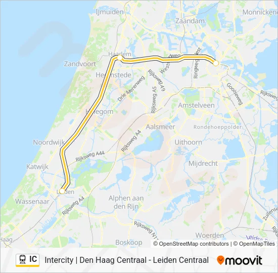 IC Train Line Map