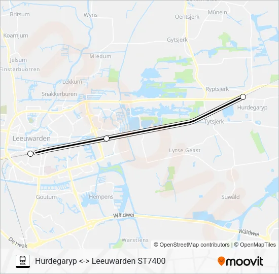 STOPTREIN RS1 Train Line Map