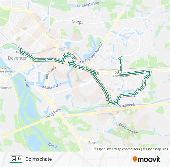 6 Bus Line Map