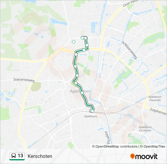 13 Bus Line Map