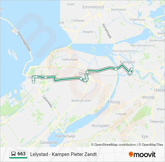 663 Route: Schedules, Stops & Maps - Kampen Pieter Zandt (Updated)