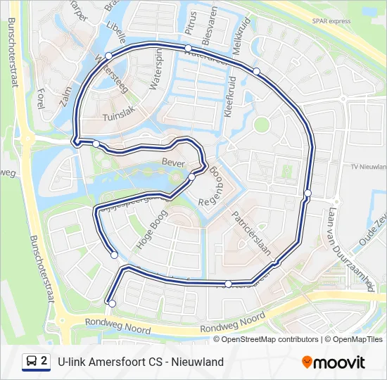 2 Bus Line Map