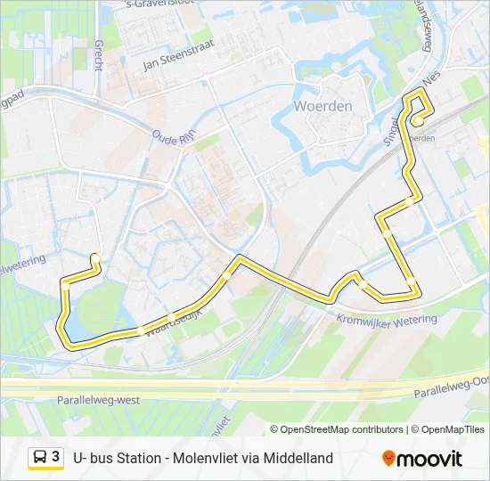 3 Bus Line Map