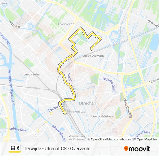 Schema Map.pdf 6 Route: dienstregelingen, haltes en kaarten - Overvecht (Bijgewerkt)