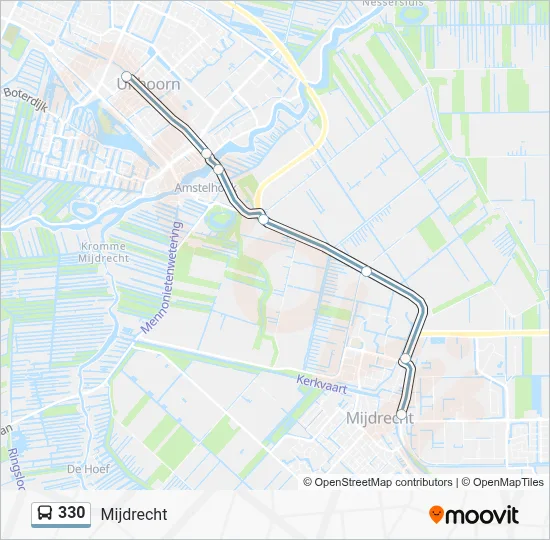 330 Route: dienstregelingen, haltes en kaarten - Mijdrecht (Bijgewerkt)