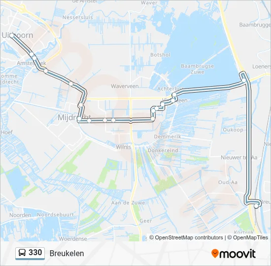 330 Route: dienstregelingen, haltes en kaarten - Breukelen (Bijgewerkt)