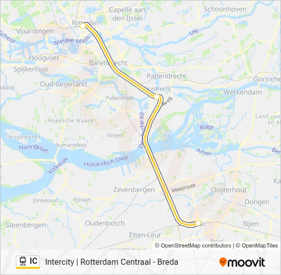 IC Train Line Map