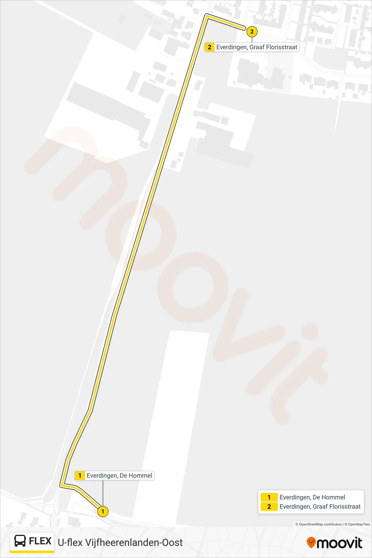 Lijn FLEX (bus, Everdingen): route en haltes op de kaart