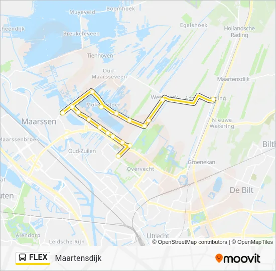 Bus FLEX lijnkaart