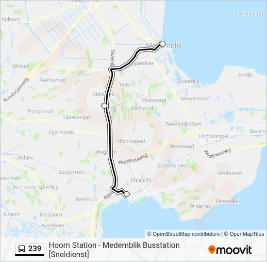239 Route: Schedules, Stops & Maps - Hoorn Station (Updated)