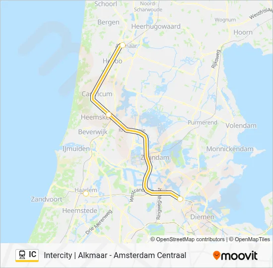 IC Train Line Map