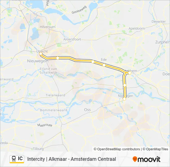 Bahnlinie IC Karte