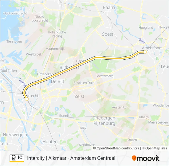 Bahnlinie IC Karte
