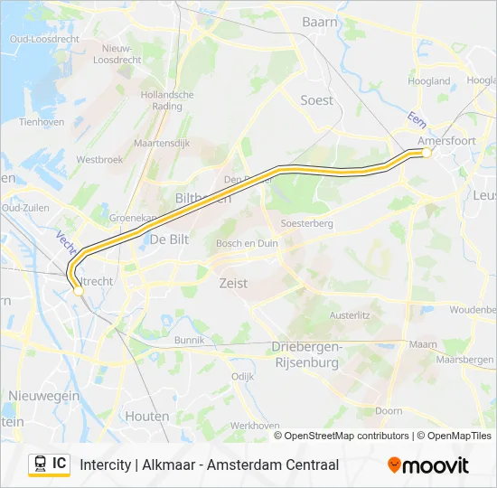 IC Train Line Map