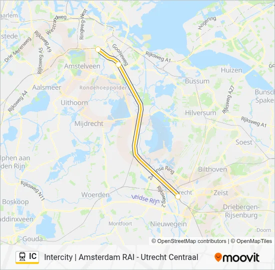 IC Train Line Map