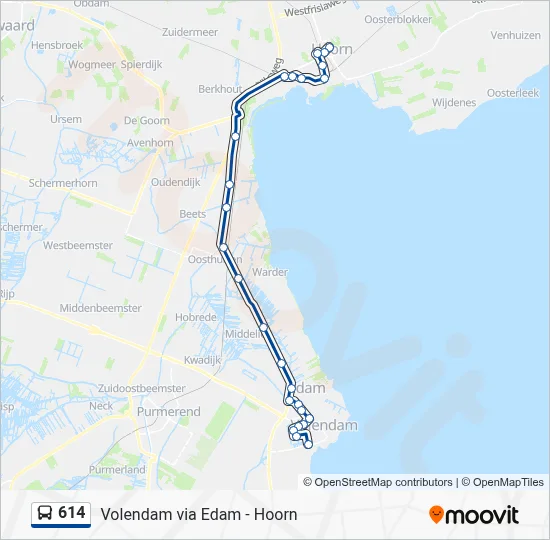 614 Route: Schedules, Stops & Maps - Edam-Volendam (Updated)