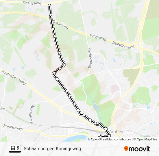 9 Bus Line Map