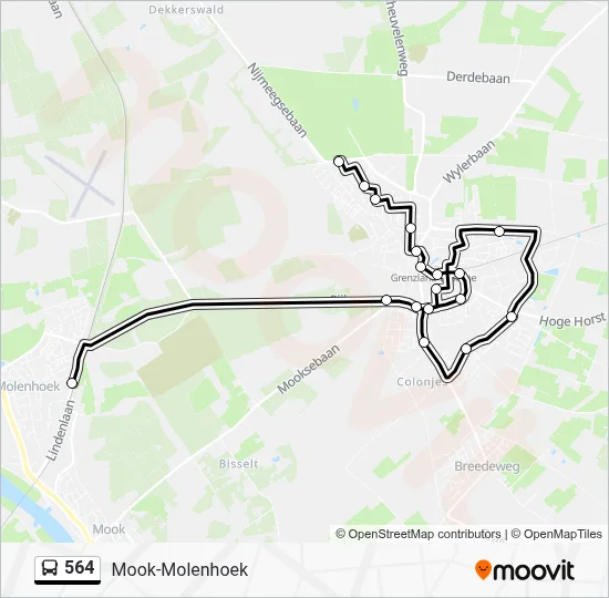 564 Bus Line Map