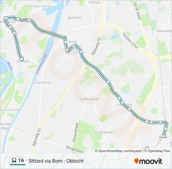 16 Bus Line Map