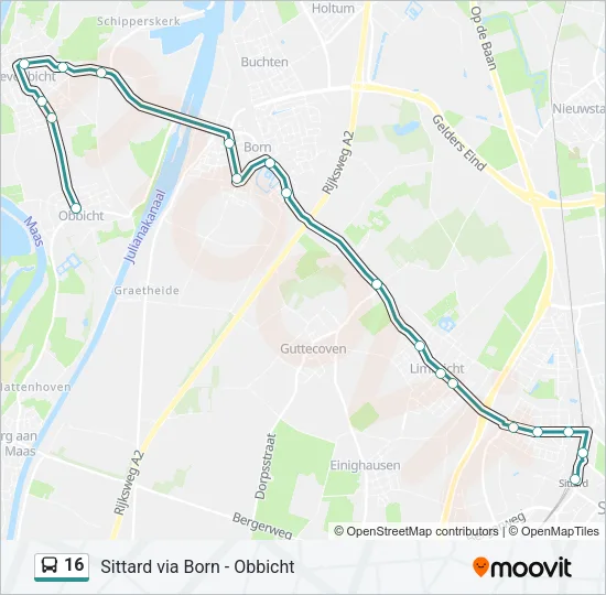 16 Bus Line Map