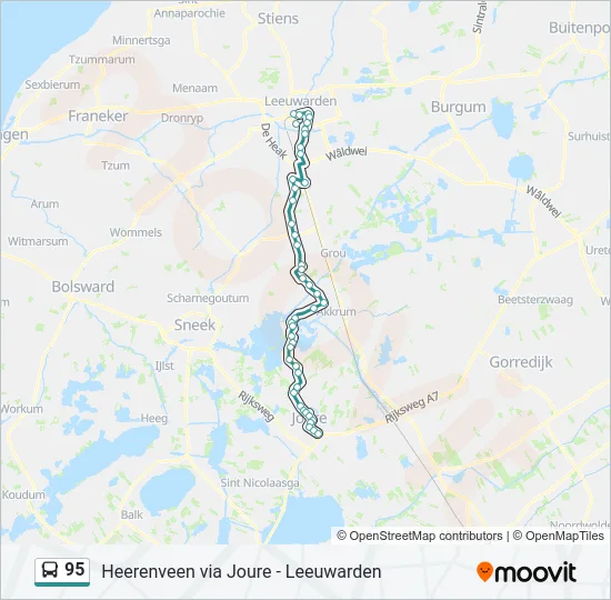95 Bus Line Map