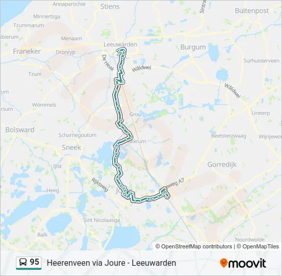 95 Bus Line Map