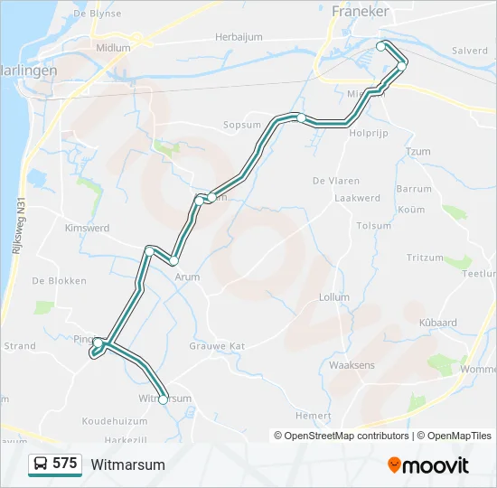 575 Bus Line Map