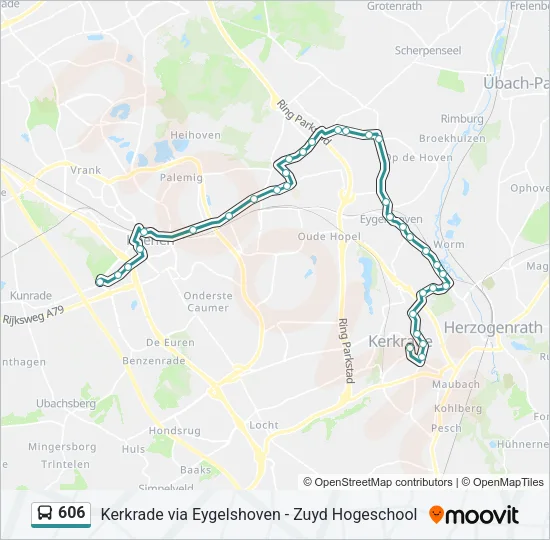 606 Bus Line Map