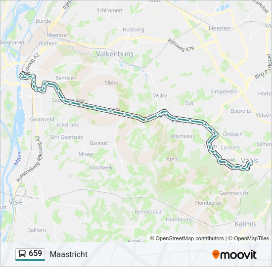 659 Bus Line Map