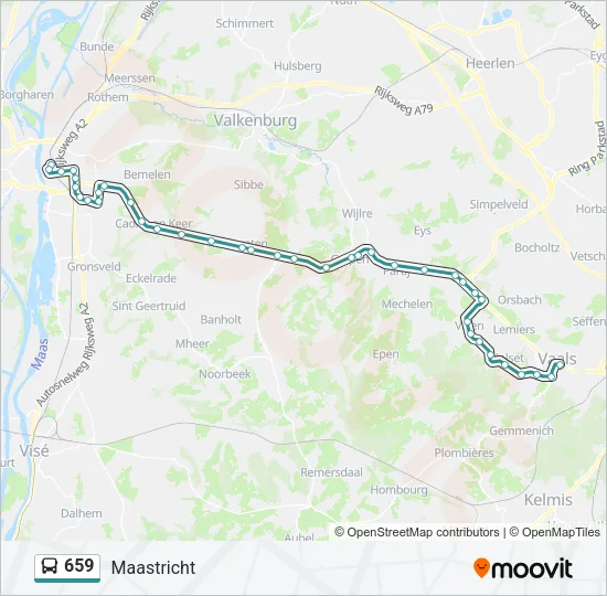 659 Bus Line Map