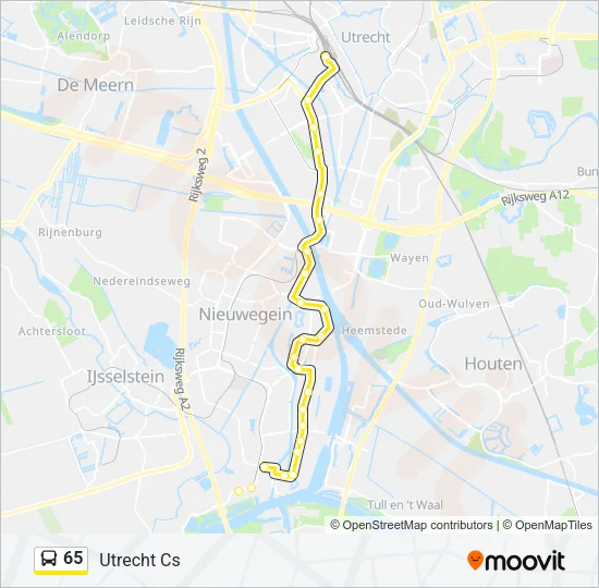 65 Bus Line Map