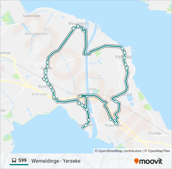 599 Bus Line Map